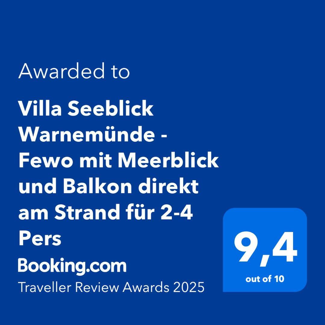 Villa Seeblick Warnemuende - Fewo Mit Meerblick Und Balkon Direkt Am Strand Fuer 2-4 Pers รอสต็อค ภายนอก รูปภาพ